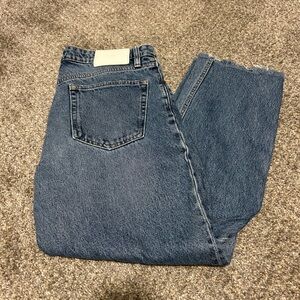 Zara Men's Straight Jeans in Mid Blue